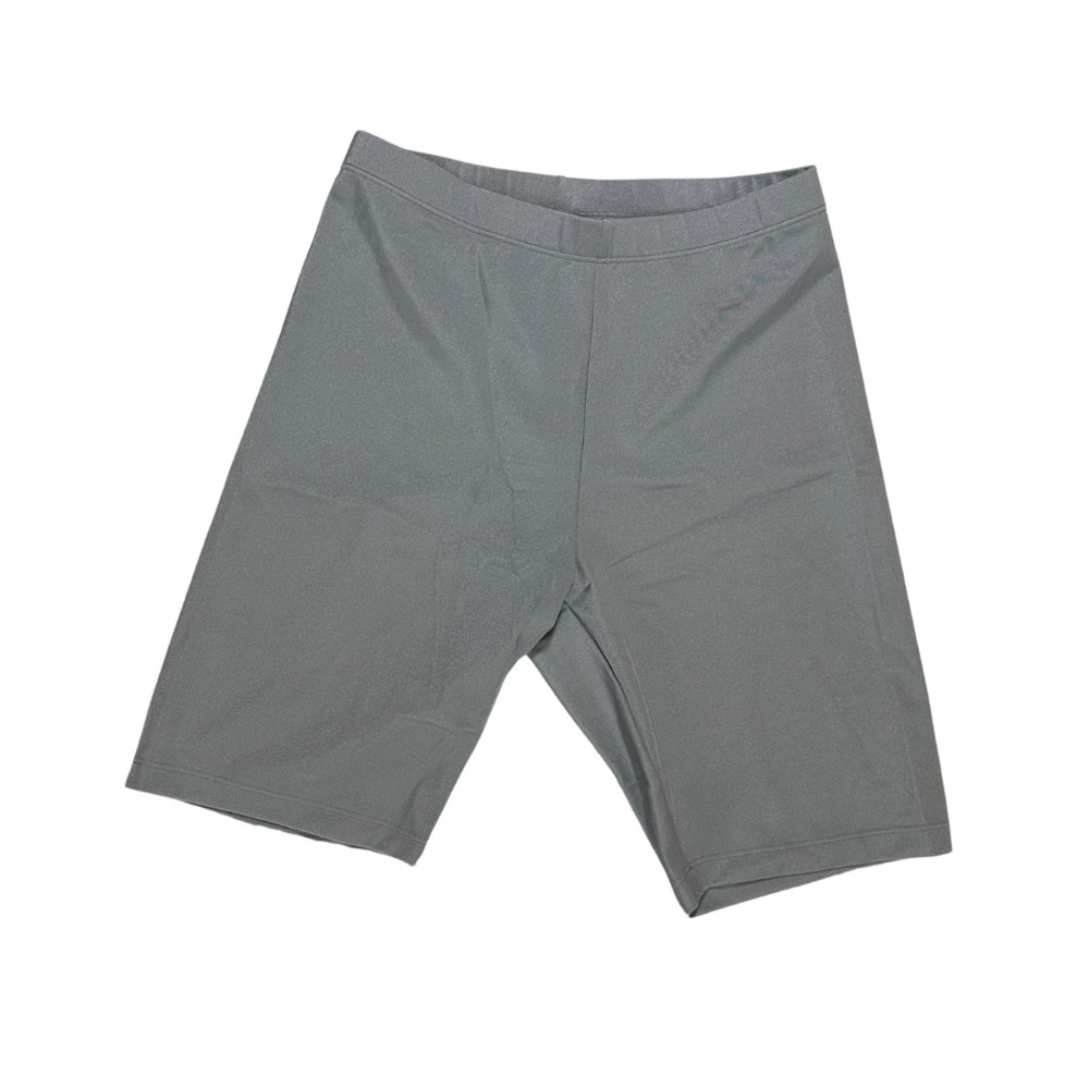 Re/Done x Danskin Woman’s Shaping Short Tights Silver Biker Shorts Size Small